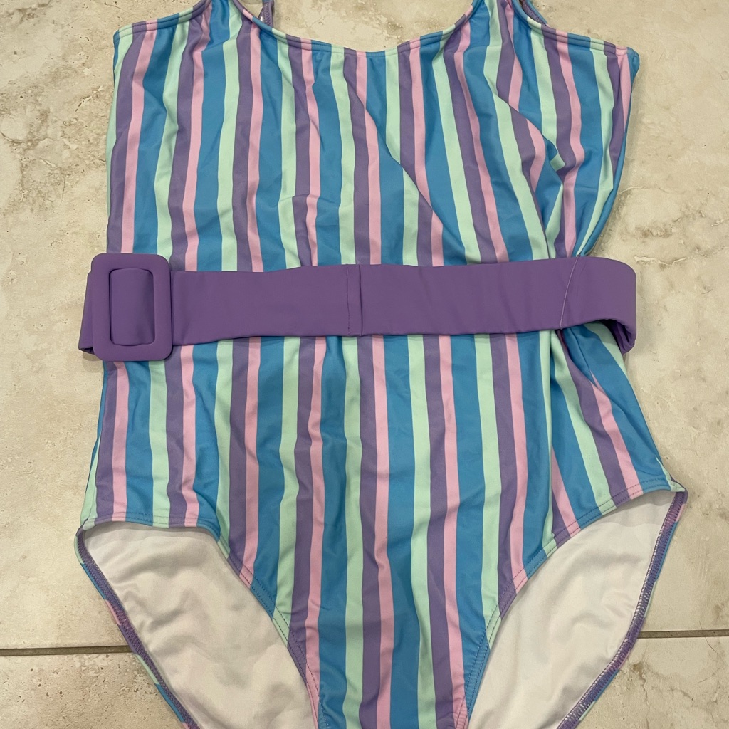 New Pink Desert Belted One Piece Bathing-Suit — image 6 of 8